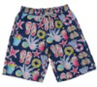 Men's swimming shorts in printed fabric