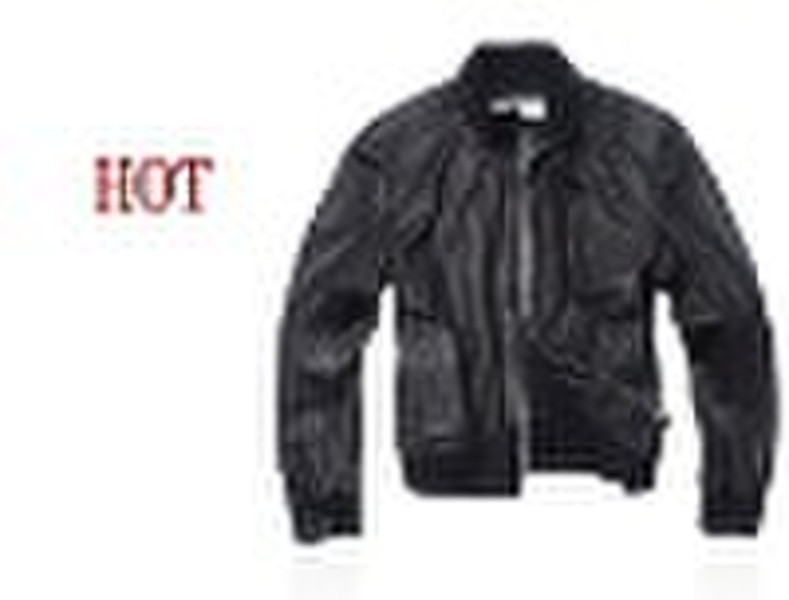 man's sheepskin leather jacket