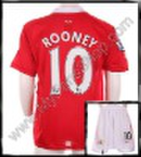 Wholesale 10-11 Man Utd Home #10 Rooney soccer jer