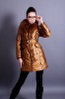 SnowEagle Brand of gold color down garment with fo