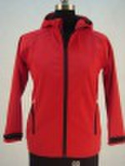 women's red jacket