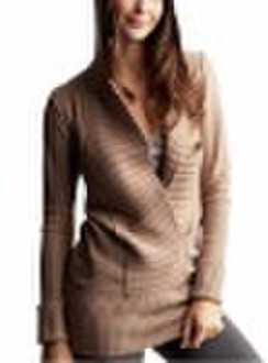 Ladies knitwear hooded sweater