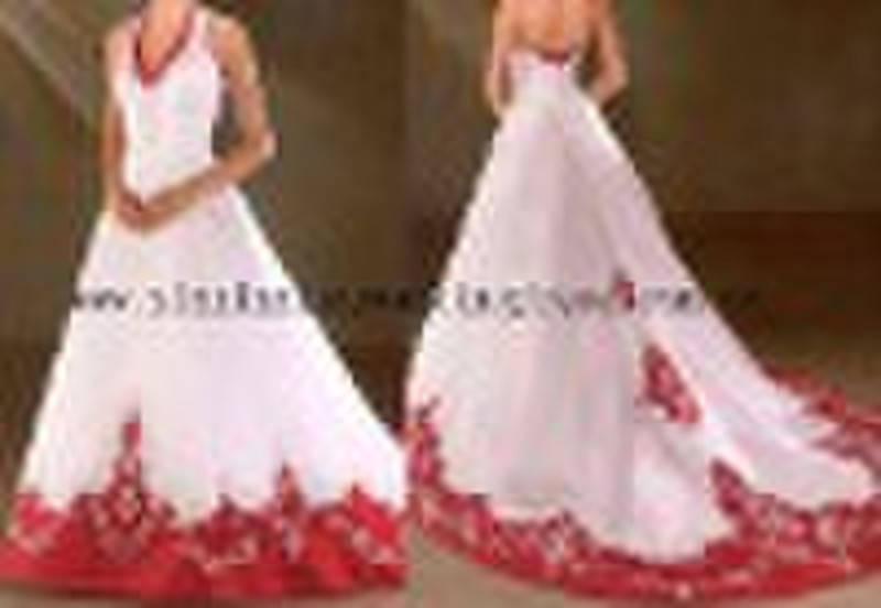 2010 latest style V-collar design wedding dress HS