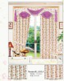 Printed Jacquard allover flower curtain fabric