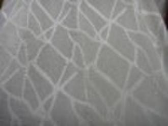 Ivory crinkle sheer curtain fabric/curtain fabric