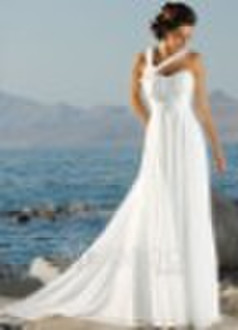 chiffon beach wedding dress  795