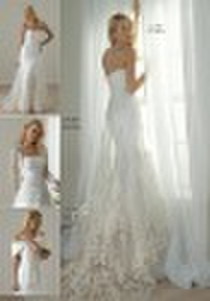 2010 popular ball gown strapless wedding dress