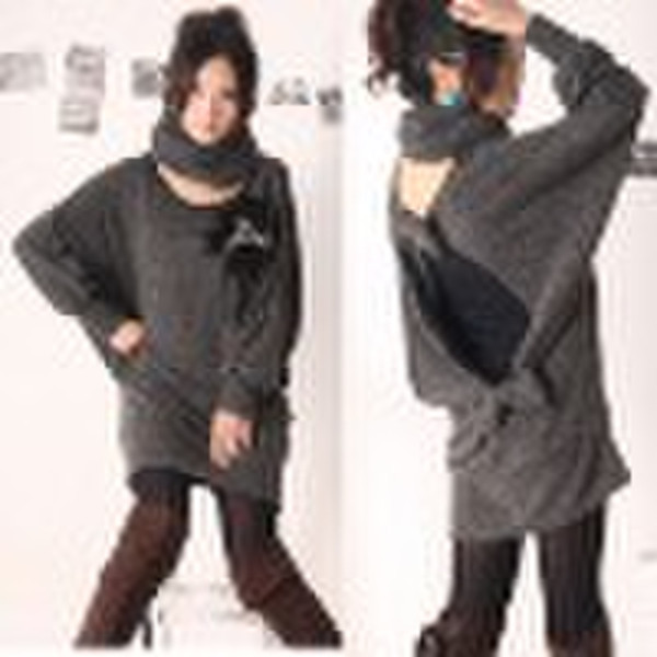 2010 hottest sale  knitted attacthed scarf apparel