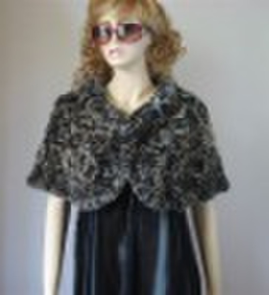 new  fashion rabbit fur shawl(10PH-044)