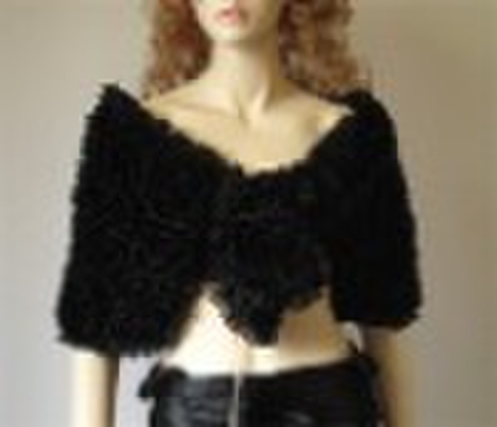 fashion rabbit fur shawl