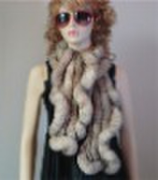 new  fashion  lady  rabbit fur scarf(10BZ-016)