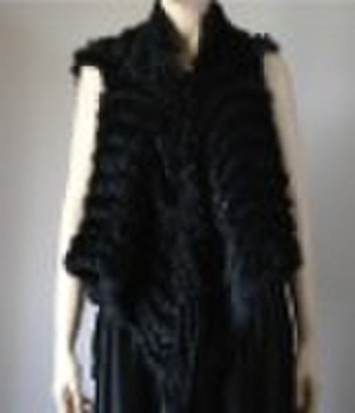 fanshion knitting lady fur shawl