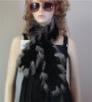 fanshion rabbit fur knitting scarf