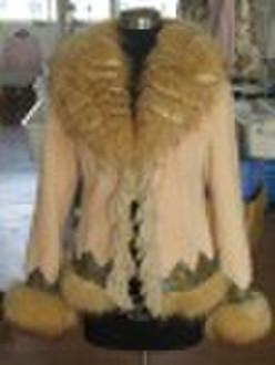 Ladies rabbit fur jacket [0048]
