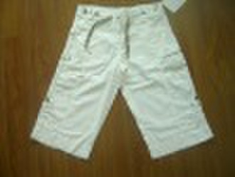 ladies 55/45 linen/cotton cargo short pants with g