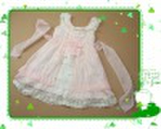 princess dress made with cotton sleeveless for 201
