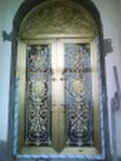 Brass Door mit handgehämmert Muster