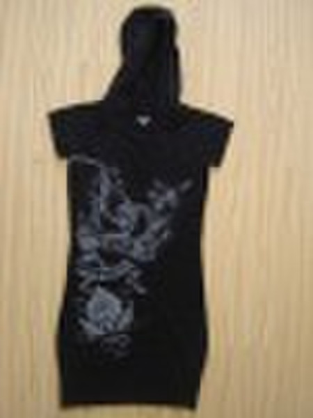 sweater with hood and print