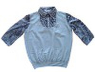 sweater with garment collar and sleeve