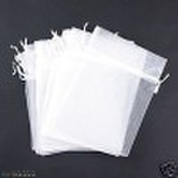 14X20CM  White Snowflake pouch Organza Gift Bags W