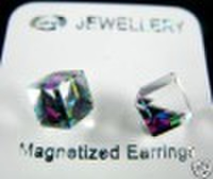 diamond triangle Earring magnetic Studs zircon