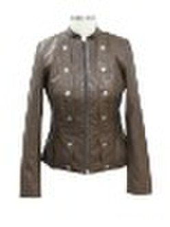 Fashion lady fake leather jacket