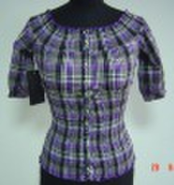yarn dyed fabric blouse