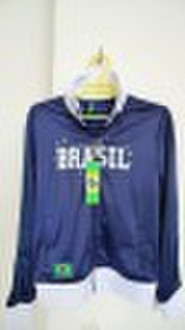 mercerized velvet Unisex Brazil Soccer Jackets