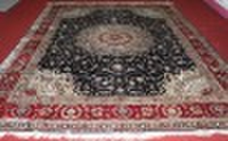 Large handmade persian pure silk floor carpet