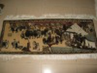 hand knotted silk tapestry