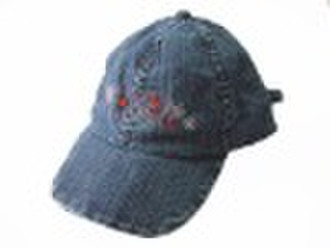 Children's washed jeans cap