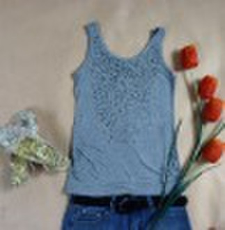 2010 rhinestone motif women's vest