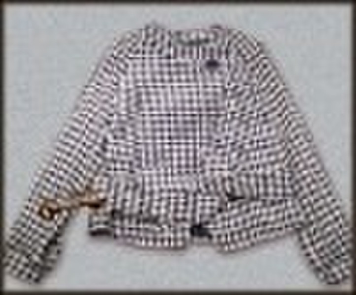 ladies' fashion coat; Houndstooth