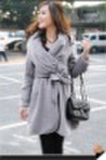 Noble soft big collar winter wool coat