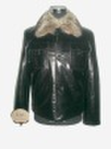 men's leather coat