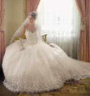 free shipping ball gown strapless wedding dress