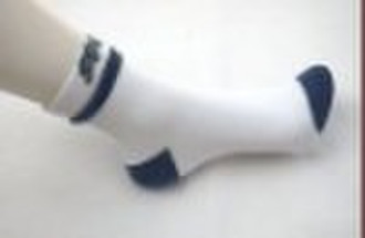 White Jacquard  Sport Cotton Socks