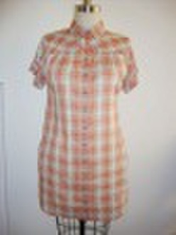 The sleeve Plaid Shirt