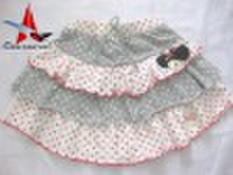 Girls knitted fabric Multi-large skirt , children&