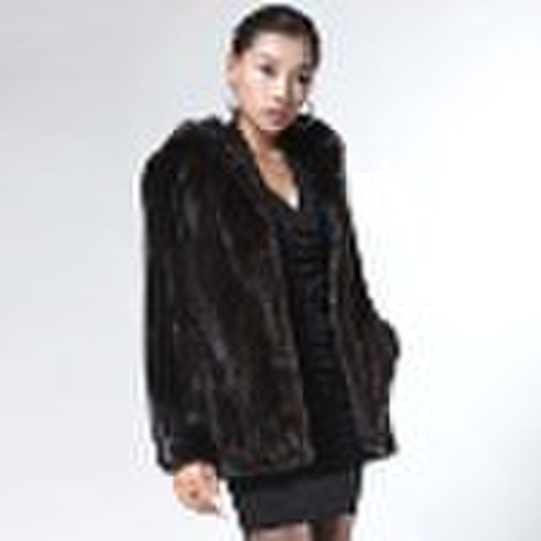 ladies fur coat(High-end luxury full leather garme