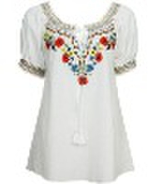 2010 new style ladies' embroidered blouse