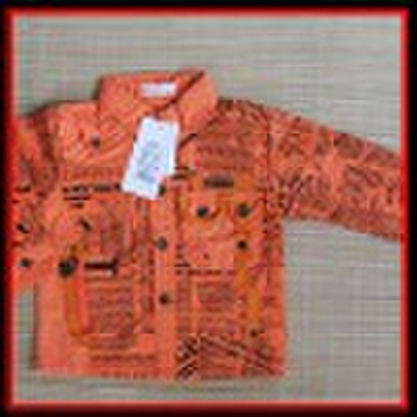 Boy's cotton shirt*printed Newspaper pattern*1