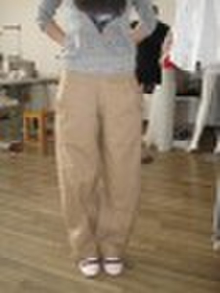 European women linen casual trousers