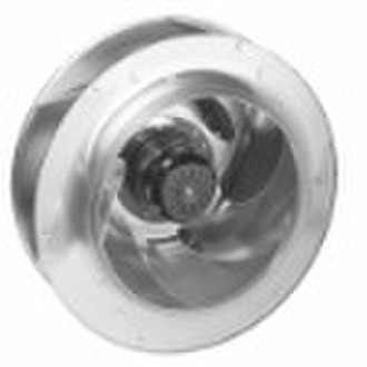 Centrifugal fan with external rotor motor backward