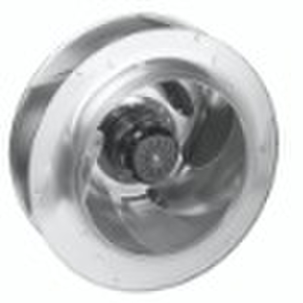 Centrifugal fan with external rotor motor backward