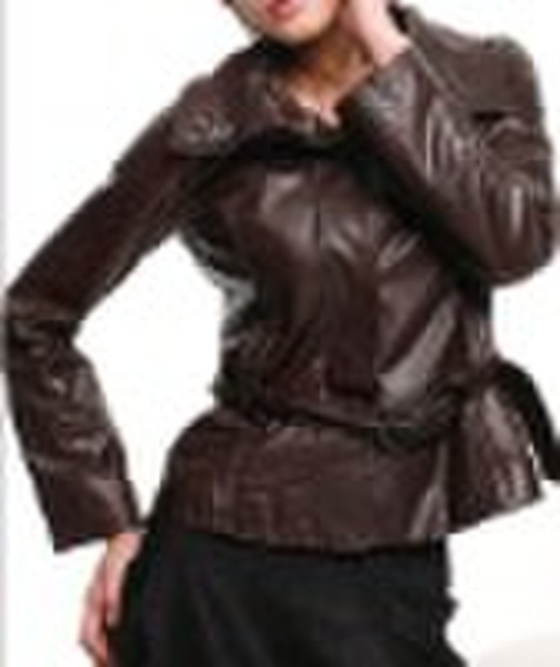 ladies' leather  coat