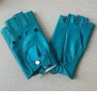 Fingerless leather glove,ladies leather glove