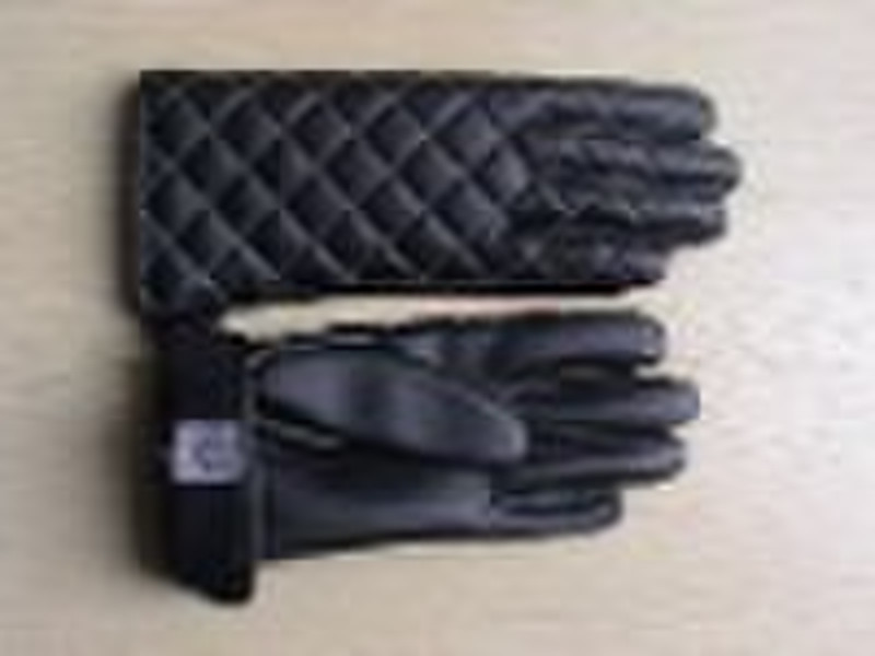 Fashion leather glove /PU glove/leather glove/ladi