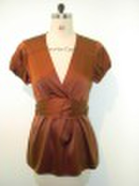 Ladies' 100% silk woven blouse