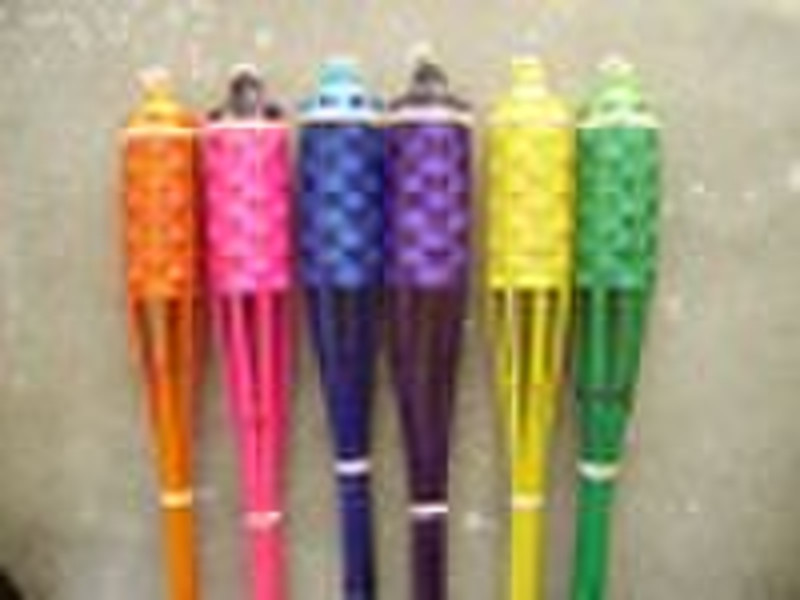 color bamboo torch